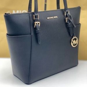 Michael Kors Charlotte Tote Shoulder Bag Black